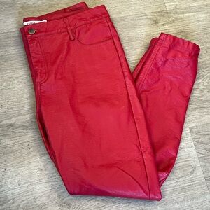 JustFab Vibrant Red Skinny Jeans